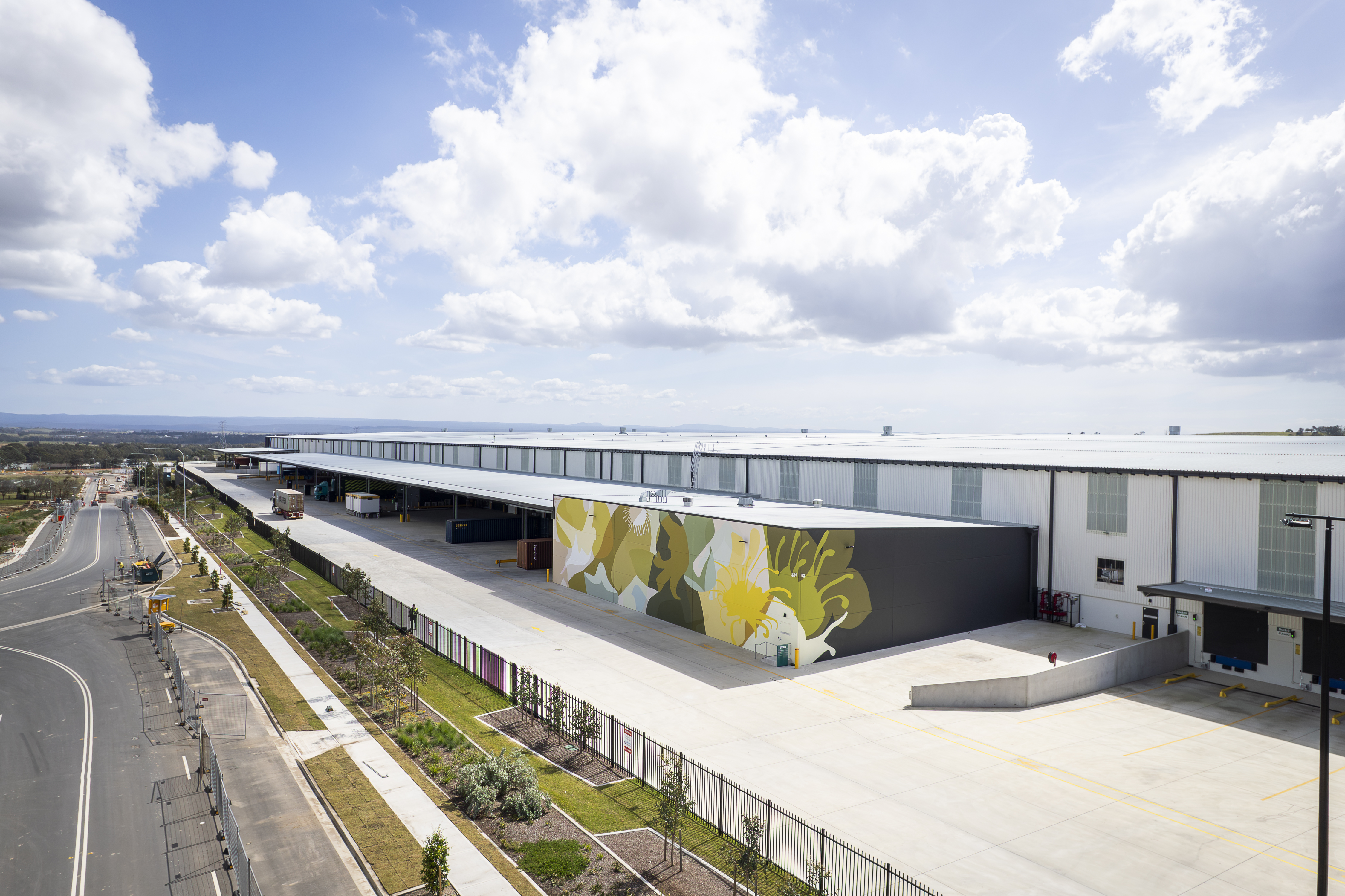 Westlink Industry Park mural aerial