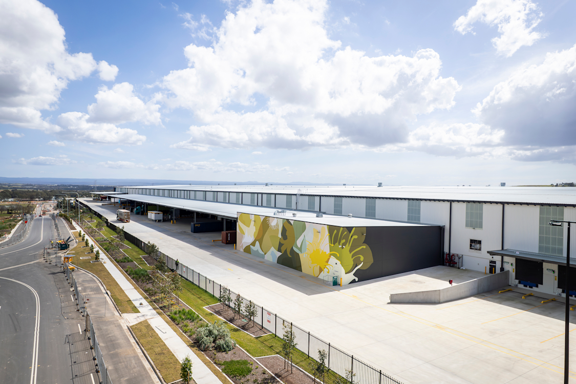 Westlink Industry Park mural aerial