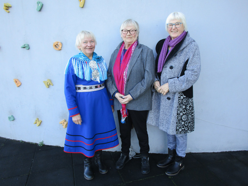 Pensjonistforbundet Finnmarks Helseutvalg, fra venstre Berit A. Bongo, Jorun Kosnes og leder Ingrid Skjerven. Foto Arne Josvald Sabbasen