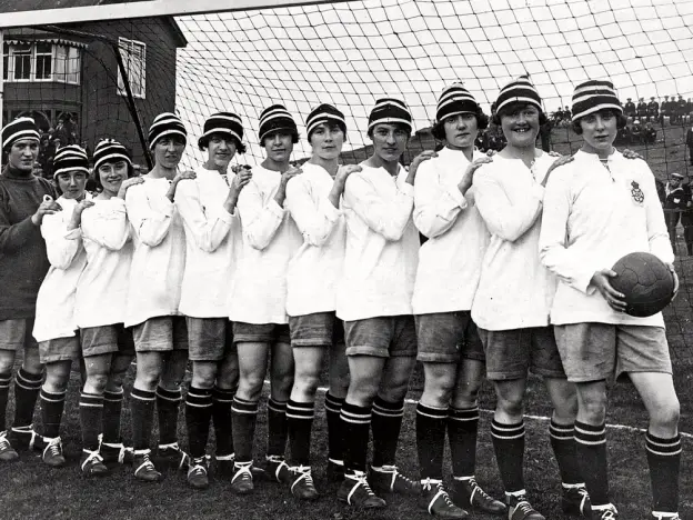 Goodison Park, Liverpool: I 1921 spilte Dick, Kerr Ladies-laget 67 kamper, og vant alle sammen. Målforskjell: 448–22. Foto: Getty Images