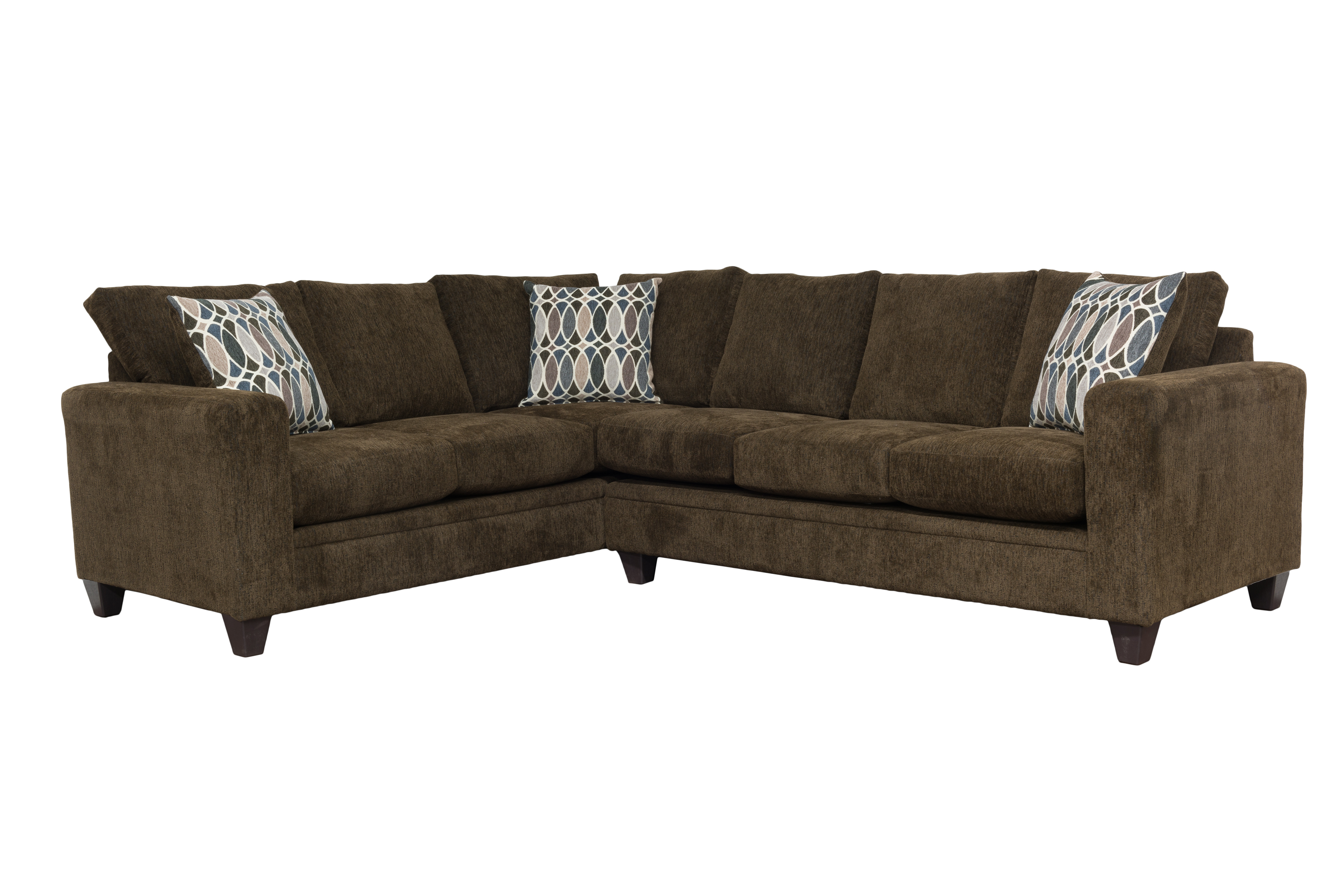 6037 BROWN SECTIONAL | Lease to own furniture | easyhome