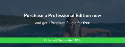 Summer sale: Purchase a Professional Edition, get a Premium Plugin for free