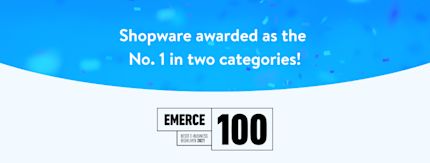 Emerce100: Shopware awarded No. 1 provider in two categories Emerce100: Shopware awarded No. 1 provider in two categories
