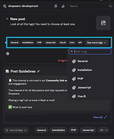 Shopware community discord channel structure Shopware community discord channel structure