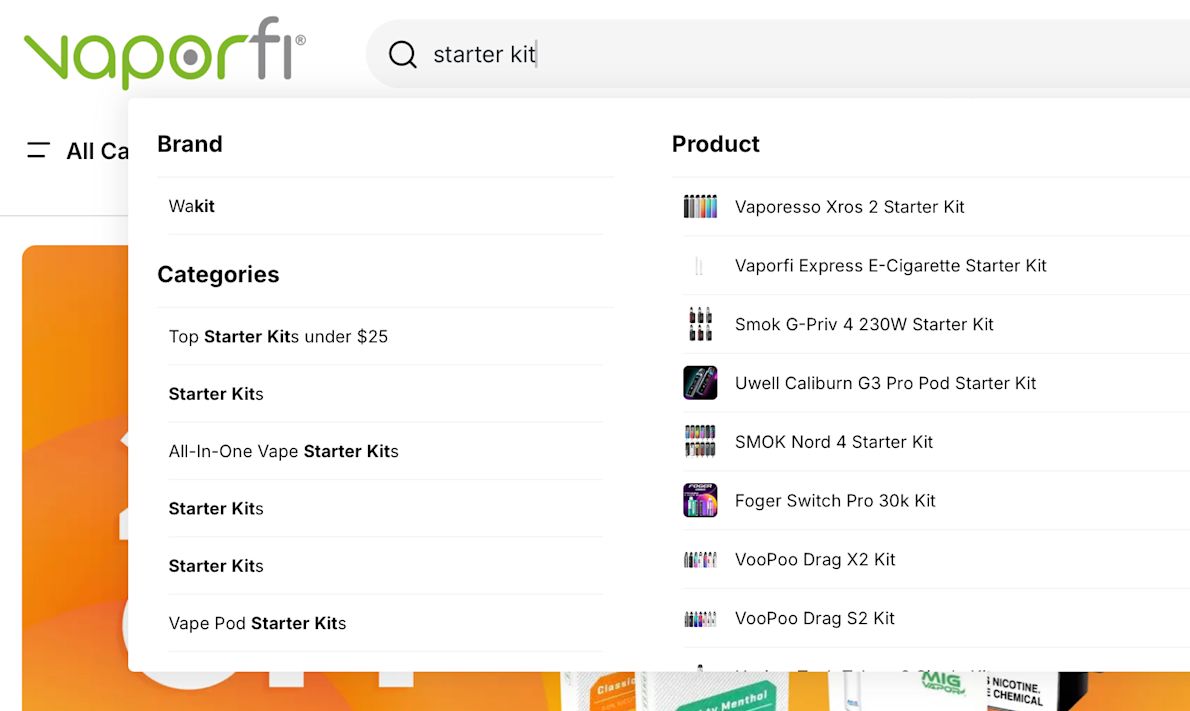 VaporFi Search VaporFi Search