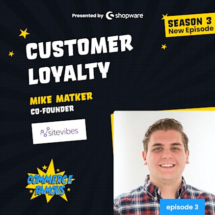 Picture of Mike Mather, the co-founder of SiteVibes and the text 'Customer Loyalty'
