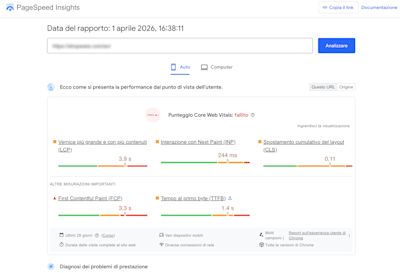 page speeds insights example IT