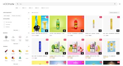 hookain online store screenshot