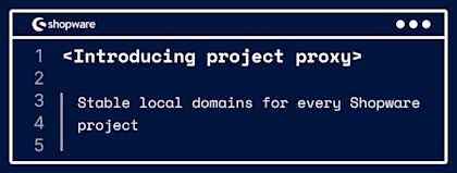 Introducing project proxy: Stable local domains for every Shopware project