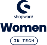 Shopware Women in Tech Logo, Navi blue.