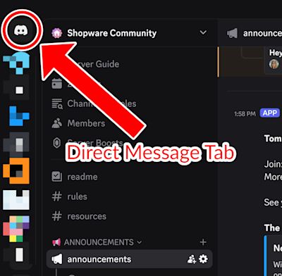 Screenshot of discord where chat is located Screenshot of discord where chat is located