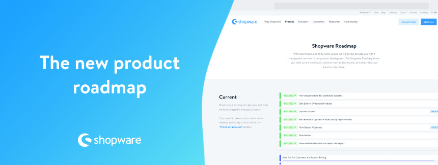 Check out the new product roadmap