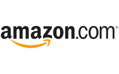 The logo of Amazon.