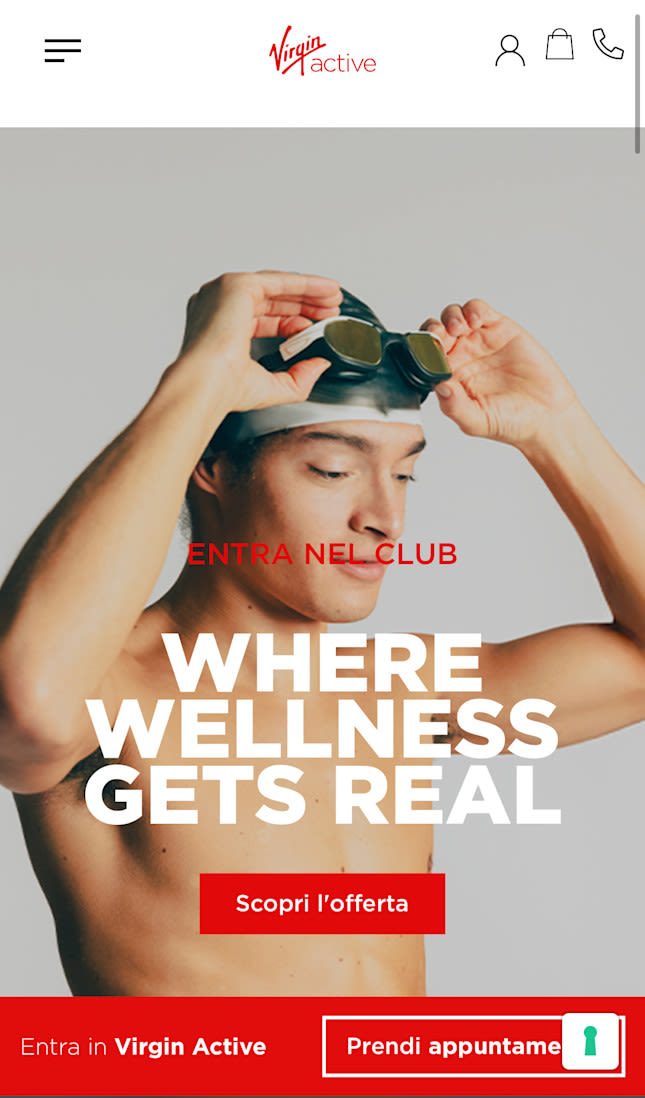 Virgin Active Mobile Homepage