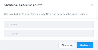 tax provider 03 change priority