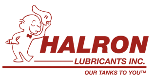 Halron Lubricants Inc. Our Tanks to you. Logo, red. 