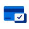 Icon of a credit card with a checkmark