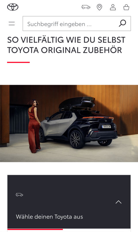 Screenshot of the tos.toyota-digital.de homepage