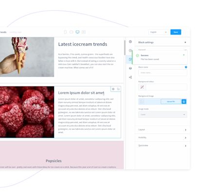 With Shopware Shopping Experiences, you and your team can easily create shop pages yourselves and tailor them to different target markets.