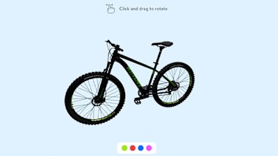 3D view of a bicycle