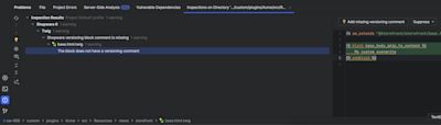 versioning block comment versioning block comment