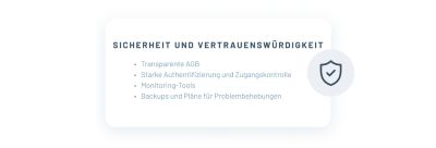 sicherheit und vertrauenswürdigkeit