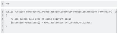 screenshot of PHP code for blog post "new caching system"