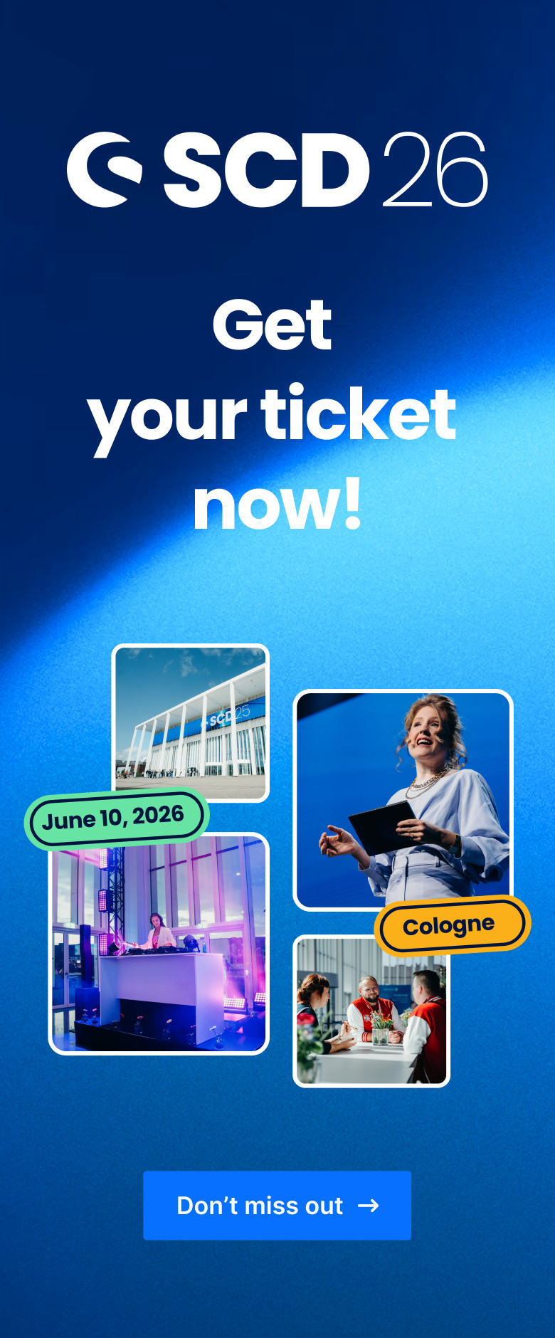 SCD 2026 / Blog Banner / Regular Ticketing / 1.3.- 9.6. EN (all languages)