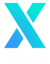 XSARUS logo featuring a large, stylized X in a turquoise-to-blue gradient and white “XSARUS” lettering on a black background.