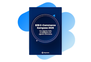 B2B Ecommerce Cover DE + Blaue Shape