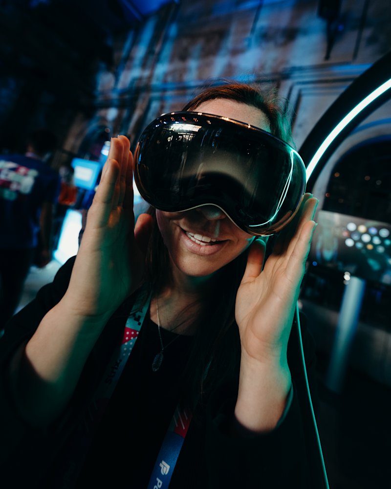 Woman in VR Headset