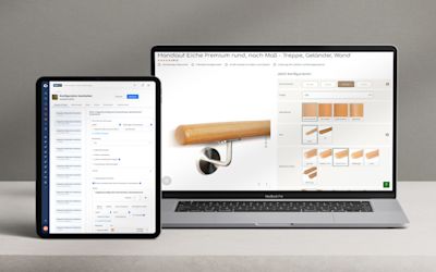 Shopware Product Configurator – Custom oak handrail configuration
