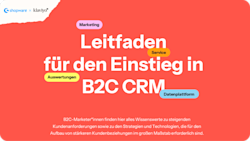 Co-gebrandete Grafik von Shopware und Klaviyo mit dem Titel „Leitfaden für den Einstieg in B2C CRM“ auf rotem Hintergrund, ergänzt durch hervorgehobene Begriffe wie Marketing, Service, Auswertungen und Datenplattform sowie einen Untertitel zu Strategien und Technologien für stärkere Kundenbeziehungen im großen Maßstab. Co-gebrandete Grafik von Shopware und Klaviyo mit dem Titel „Leitfaden für den Einstieg in B2C CRM“ auf rotem Hintergrund, ergänzt durch hervorgehobene Begriffe wie Marketing, Service, Auswertungen und Datenplattform sowie einen Untertitel zu Strategien und Technologien für stärkere Kundenbeziehungen im großen Maßstab.