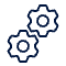 Integration icon – two interlocking puzzle pieces symbolizing collaboration or system connectivity.