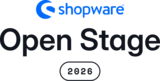the image is a font logo for the open stage event in 2026