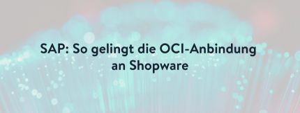 SAP-Schnittstelle: So gelingt die OCI-Anbindung an Shopware