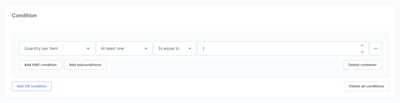 New rule builder condition quantity per item New rule builder condition quantity per item