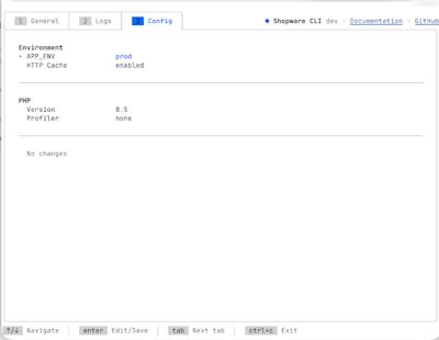 Local environment configuration