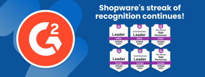 G2 Spring Reports 2024: Shopware wins multiple awards again