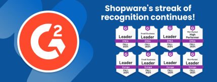 G2 Fall Reports 2024: Shopware wins multiple awards again