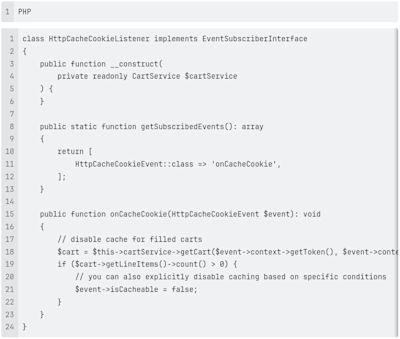 PHP code for new caching system