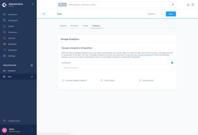 GA4 in der Shopware 6 Administration