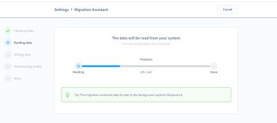 Migration assistent