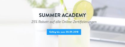 Summer Academy – Sichere Dir satte 25 Prozent Rabatt auf die Online-Zertifizierungen