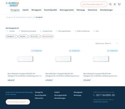 Klima24-Direkt Product Page