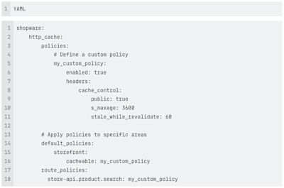 YAML code in blog post "new caching system" - what can I configure