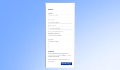 withdrawal button with background DE