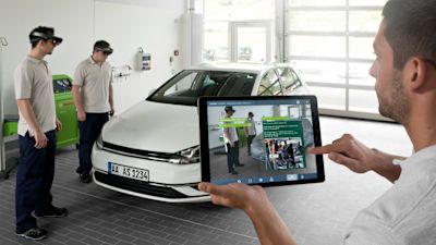 AR app for automobile repair training