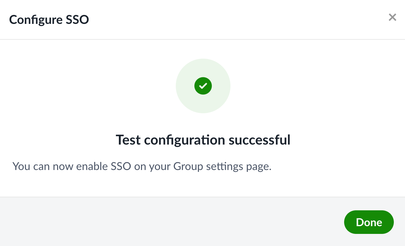 Successful SSO test