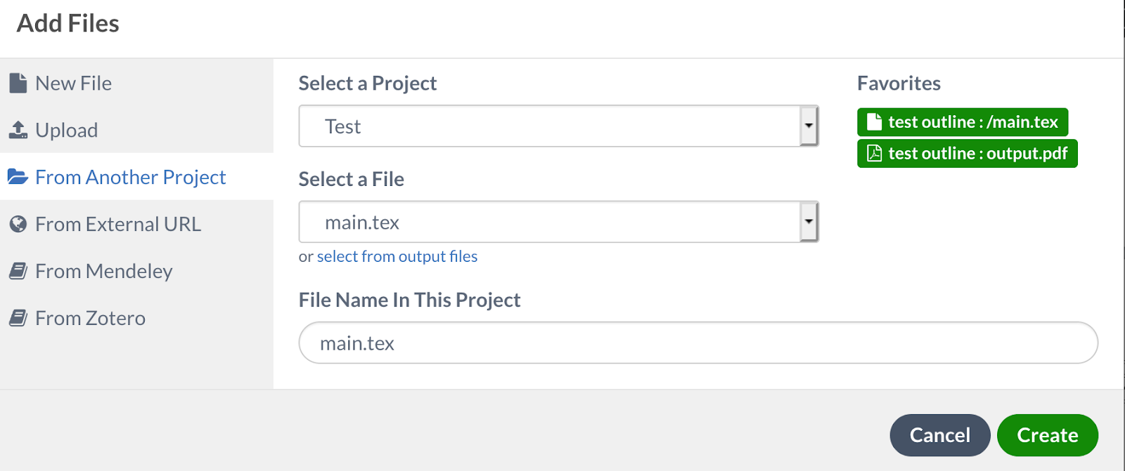 Overleaf Frequently Linked Files